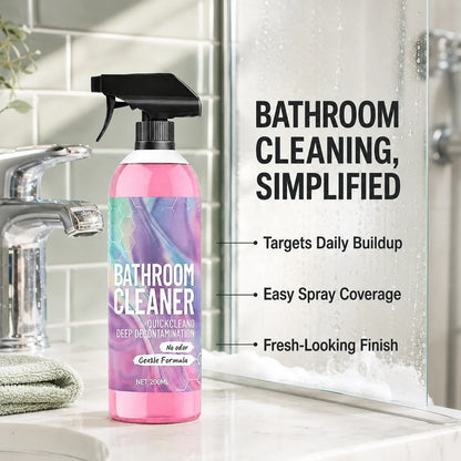 ✨ Bathroom Cleaner: Sparkle in Seconds, No Harsh Fumes