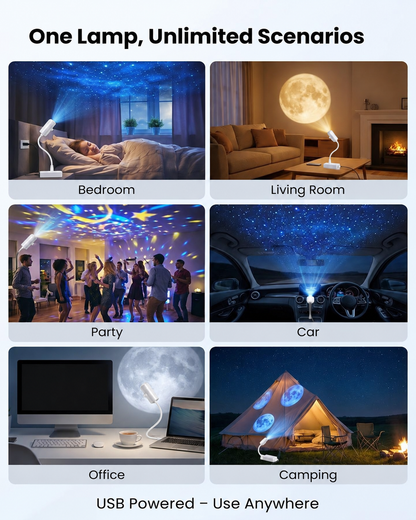 Comauo Ocean & Galaxy Projector: Ultra-HD Sphere Tech, Turns Your Room & Car Into an Aquarium in 1s.