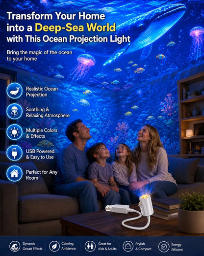 Comauo Ocean & Galaxy Projector: Ultra-HD Sphere Tech, Turns Your Room & Car Into an Aquarium in 1s.